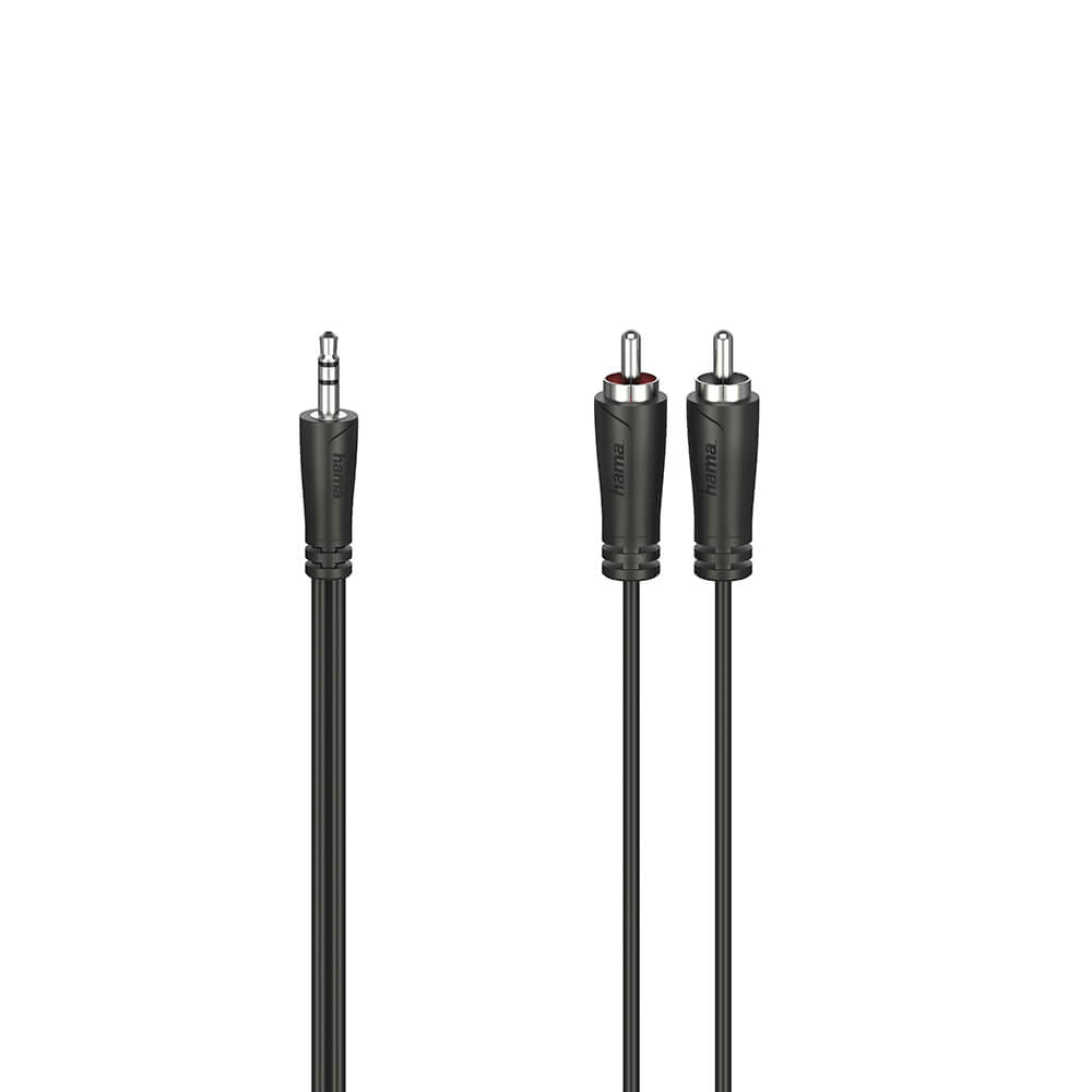 hama-hama-cable-audio-3-5-2x-rca Black 1.5m